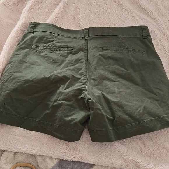 Mid Rise Green Shorts - Picture 2 of 2